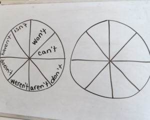 2 circles for silly sentences