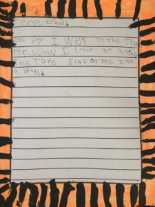 Tigers writing prompt, Stripes Art accent sample