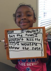 a student wrote 3 sentences about a rose
