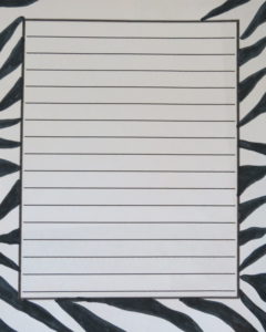 marker art accent, zebra stripes