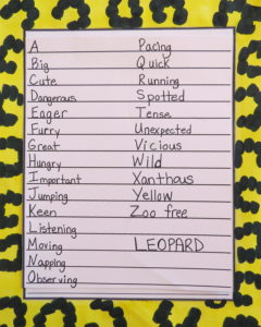 creative writing on leopard