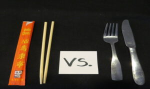 Facts chopsticks, fork and knife