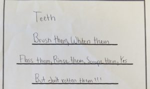 a haiku poem about teeth