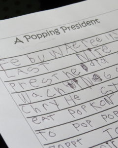 One student's story about a popping president