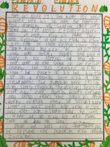 a student's fantasy story about pumpkins