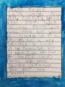 puddle jumping writing prompt, a student's story