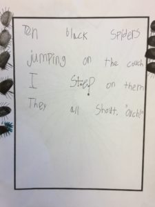 A student's rhyme about spiders