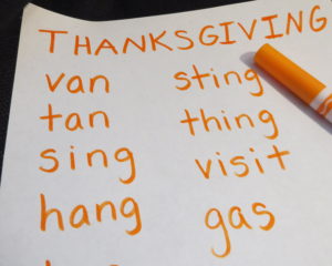 how many words, thanksgiving
