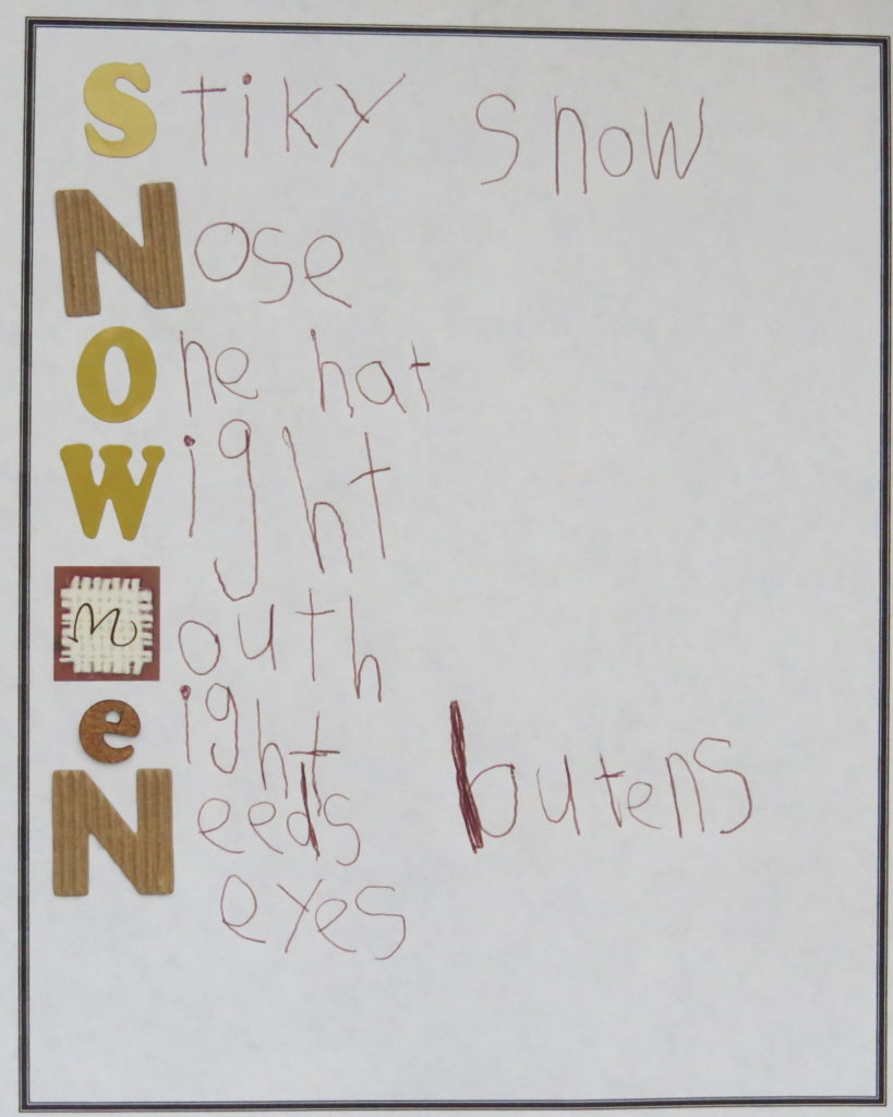 Acrostic poem-Snow Poetry