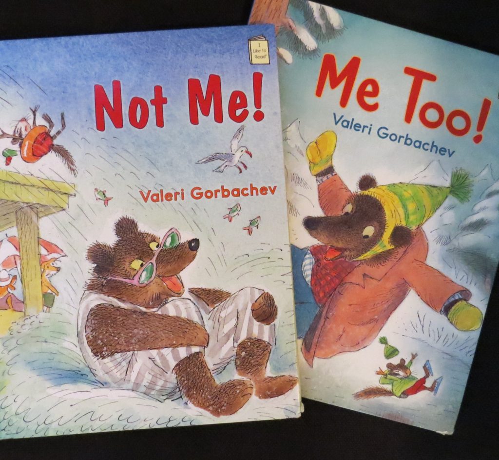 Books titled, Not Me! and Me Too!
